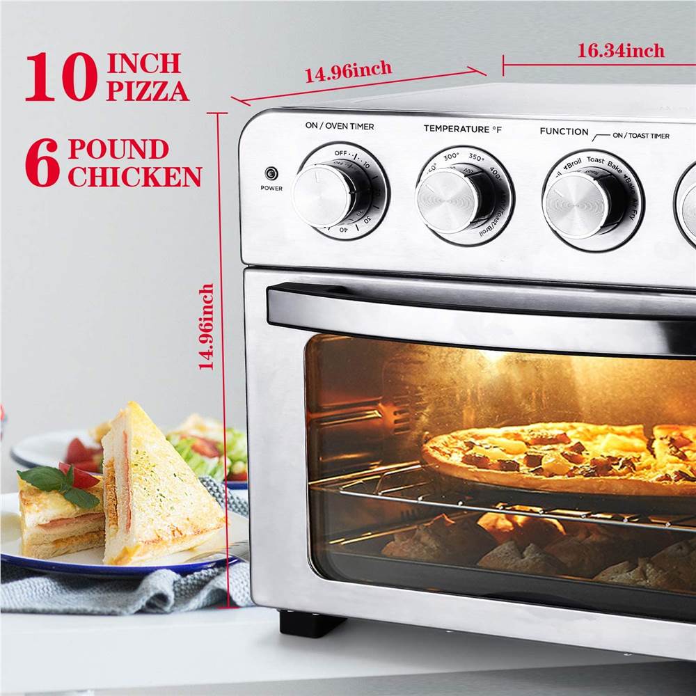 Geek Chef 1700W Air Fryer Oven 23QT Capacity Silver