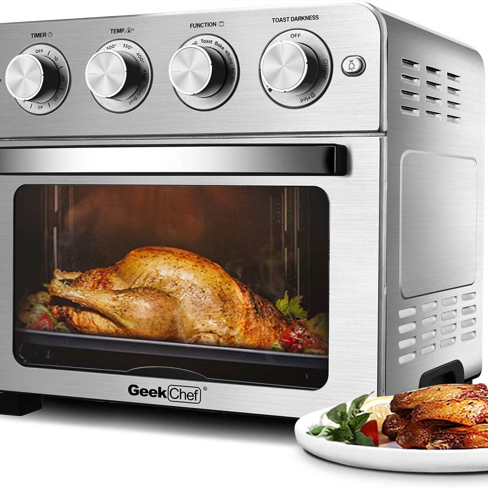 Geek Chef 1700W Air Fryer Oven 23QT Capacity Silver