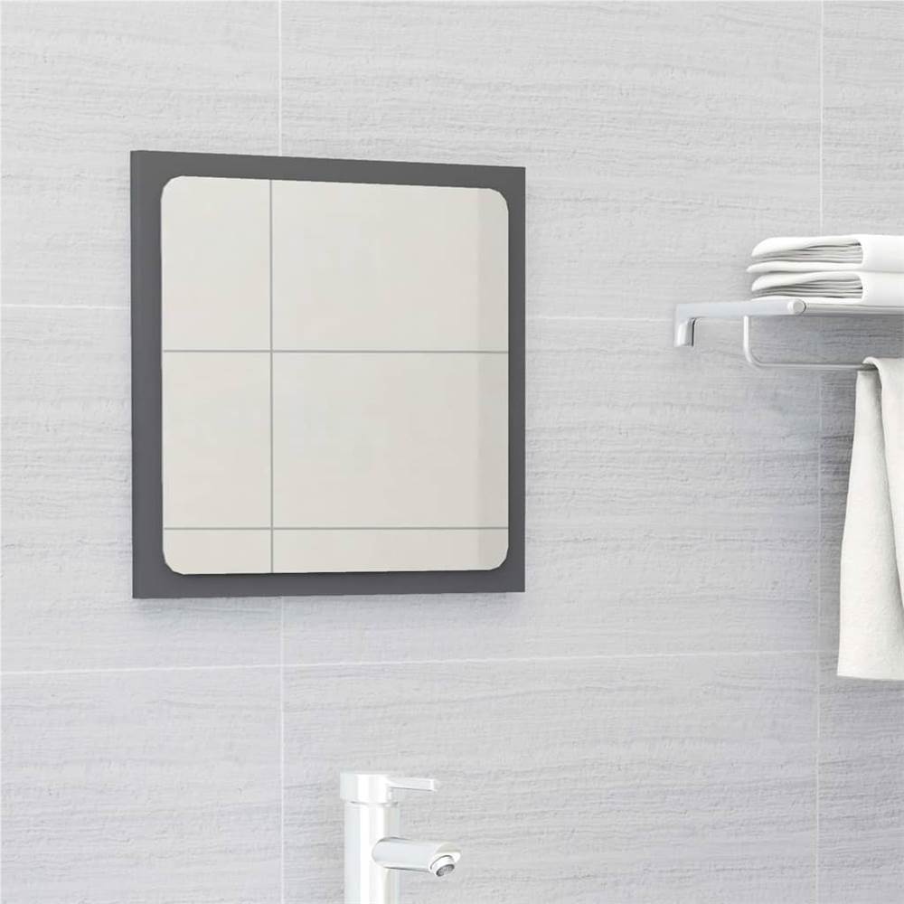 Bathroom Furniture Set Grey Chipboard