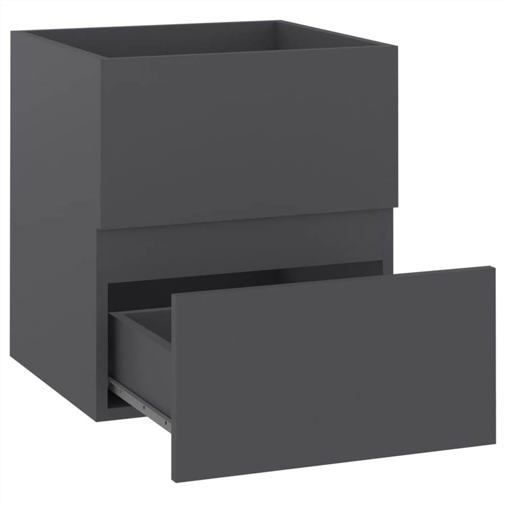 Bathroom Furniture Set Grey Chipboard
