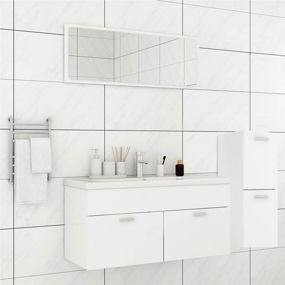 

Bathroom Furniture Set White Chipboard