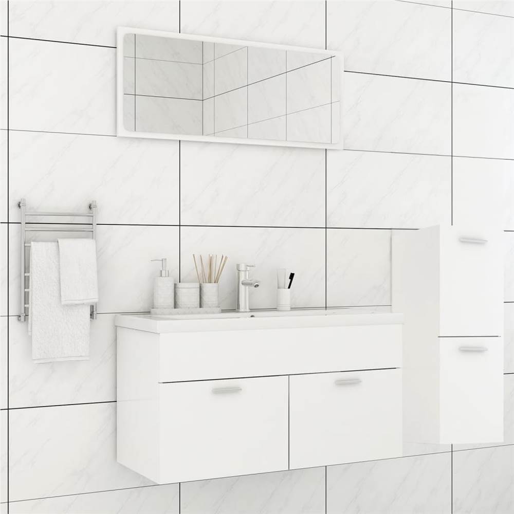 

Bathroom Furniture Set White Chipboard