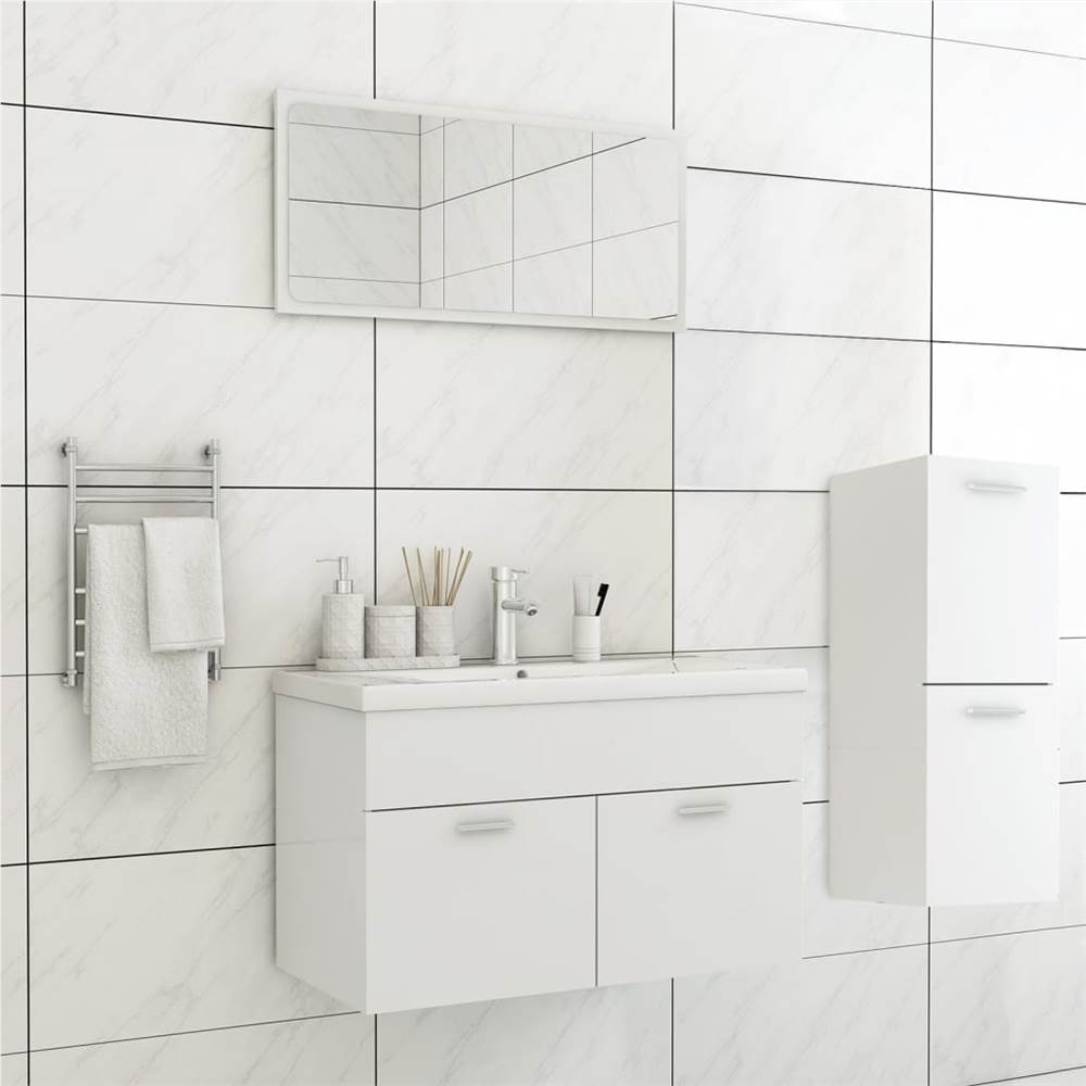 

Bathroom Furniture Set White Chipboard