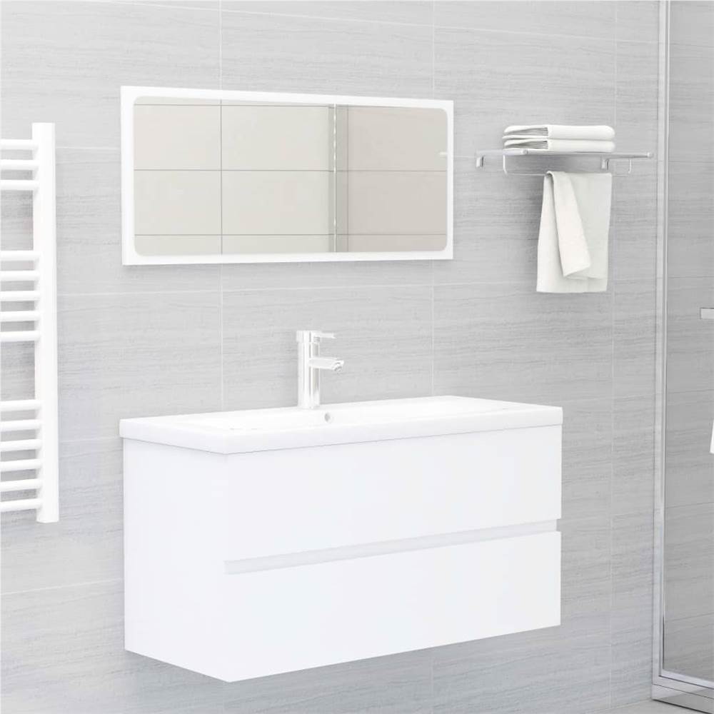 

Bathroom Furniture Set White Chipboard