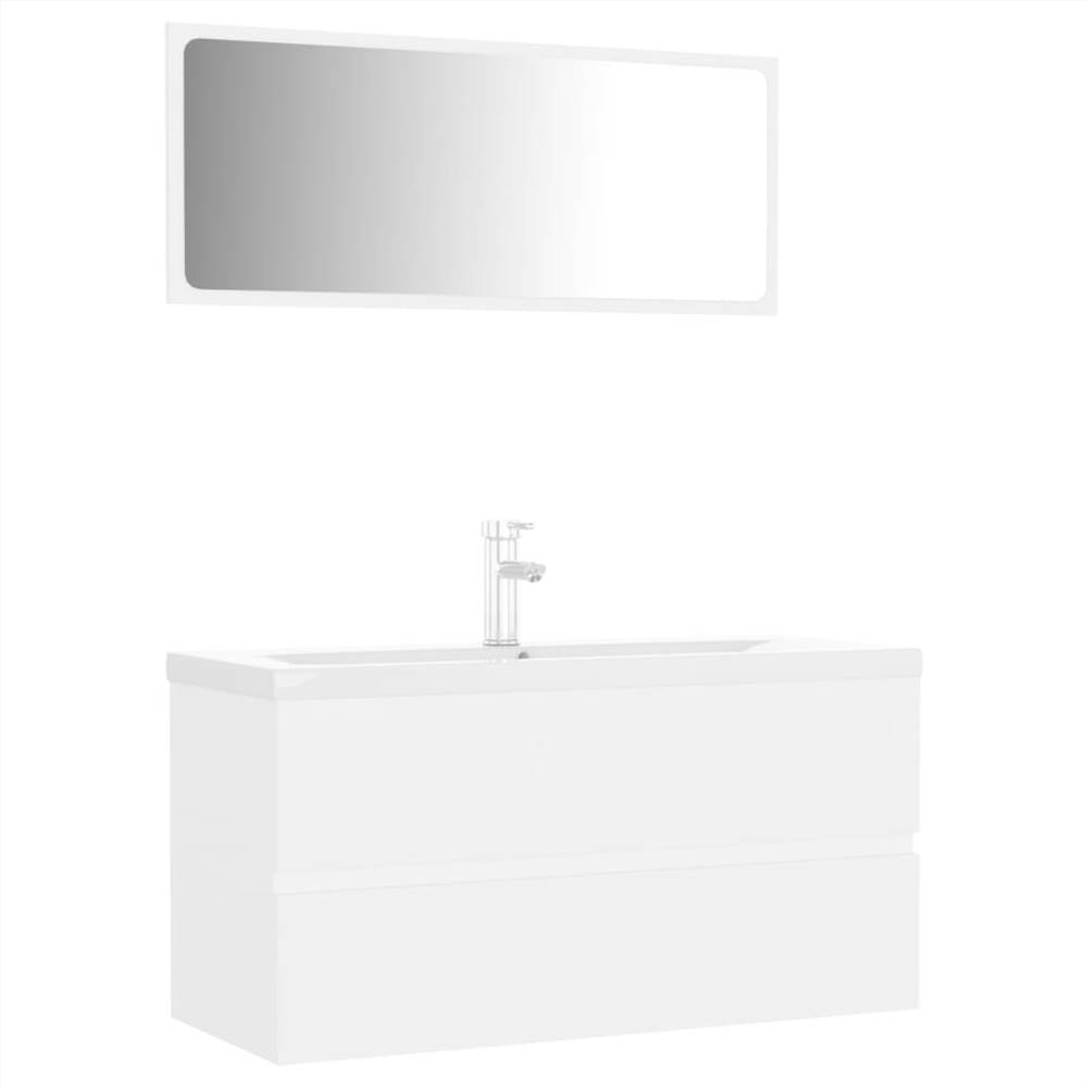 Bathroom Furniture Set White Chipboard