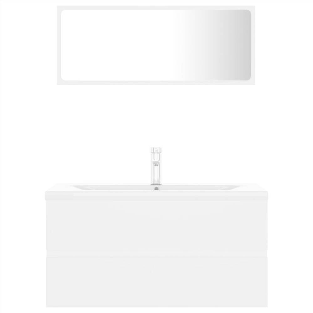 Bathroom Furniture Set White Chipboard