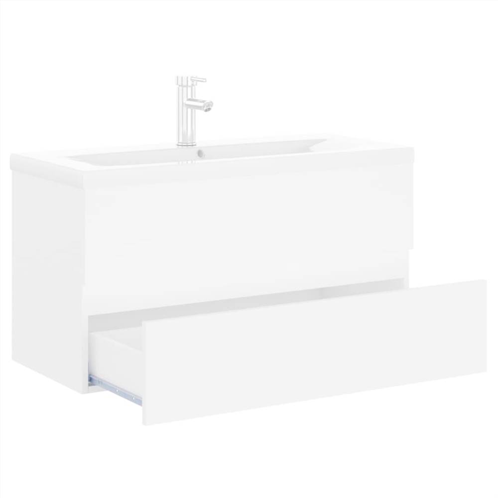 Bathroom Furniture Set White Chipboard