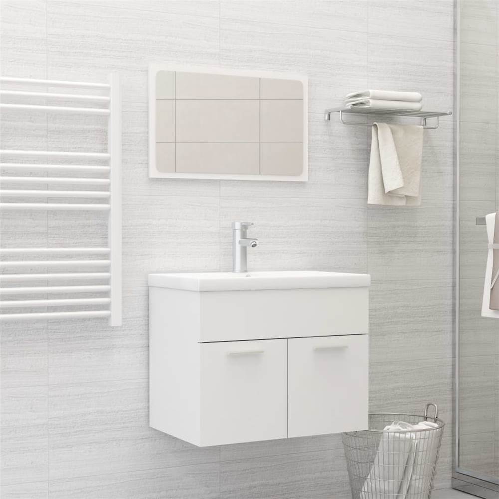 

Bathroom Furniture Set White Chipboard