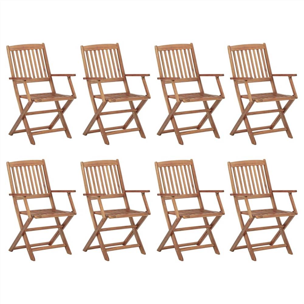 

Folding Outdoor Chairs 8 pcs Solid Acacia Wood