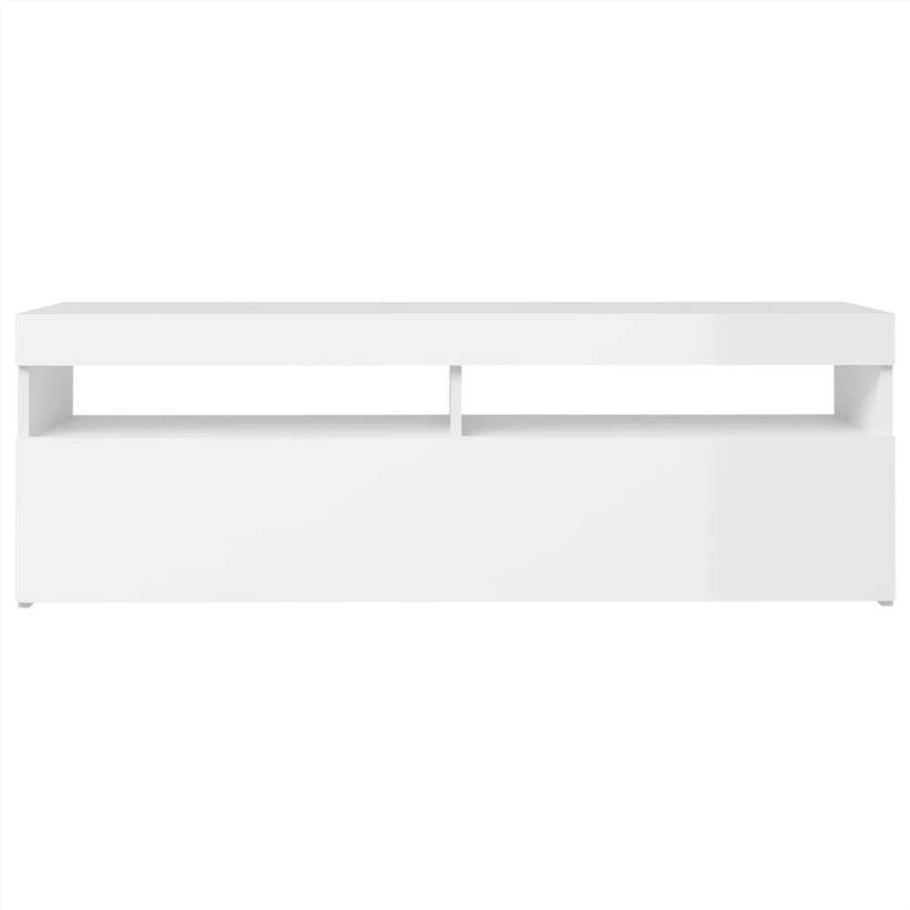 TV Cabinet With LED Lights High Gloss White 120x35x40 Cm 19 TV Cabinet with LED Lights High Gloss White 120x35x40 cm