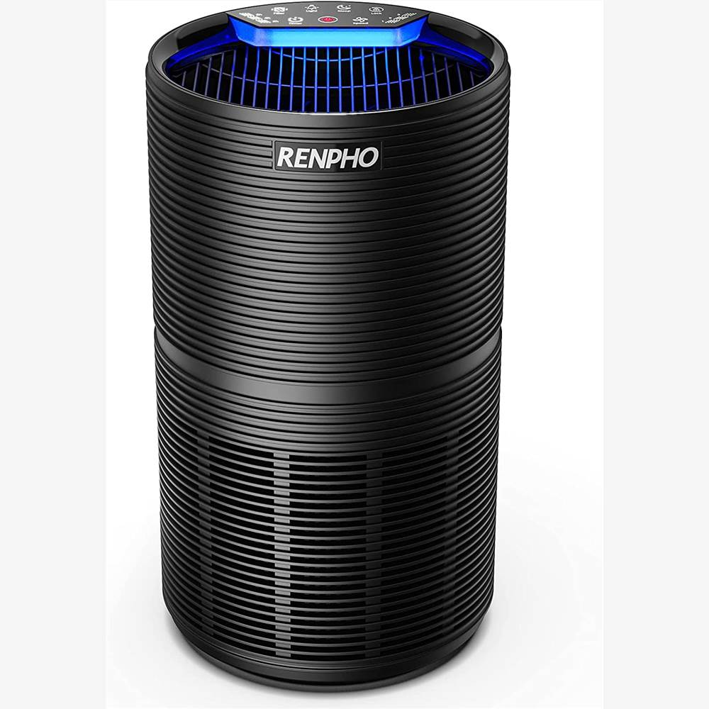 

RENPHO Air Purifier with HEPA Filter, Filtration Efficiency 99.97%, for Mold, Smoke, Bacteria, Dust, and Pollen - Black