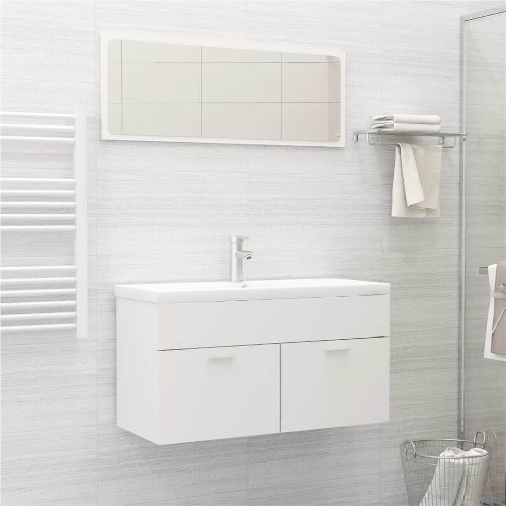 

Bathroom Furniture Set White Chipboard