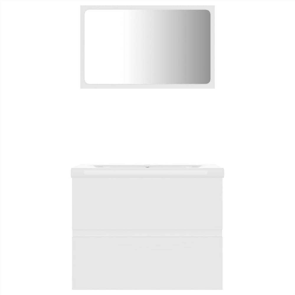 Bathroom Furniture Set White Chipboard