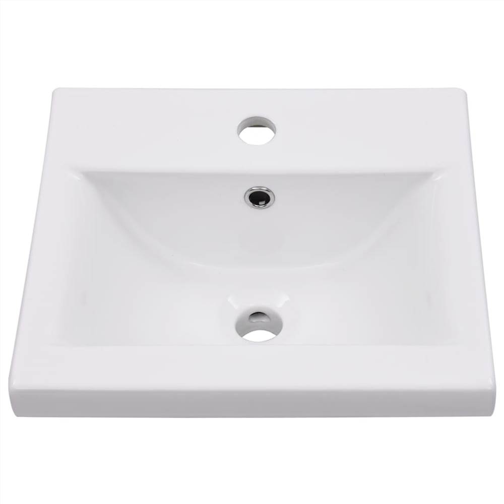 Sink Cabinet with Built-in Basin White Chipboard