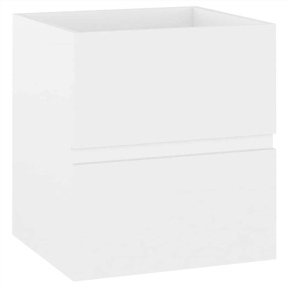 Sink Cabinet with Built-in Basin White Chipboard