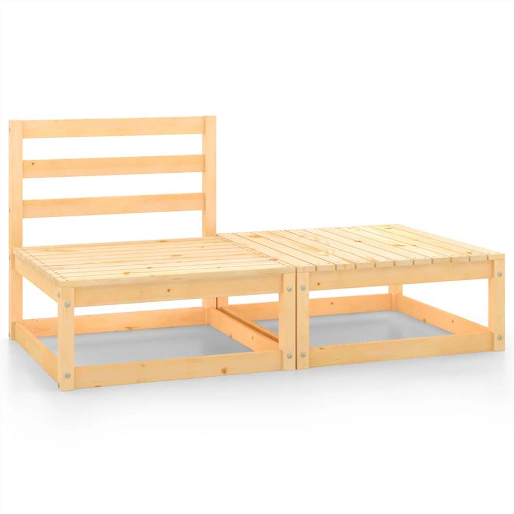 

2 Piece Garden Lounge Set Solid Pinewood