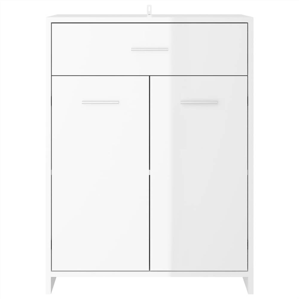 4 Piece Bathroom Furniture Set High Gloss White