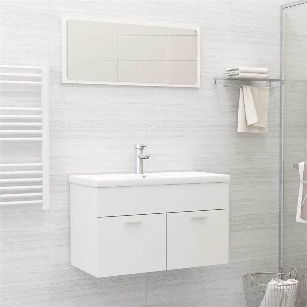 

Bathroom Furniture Set White Chipboard