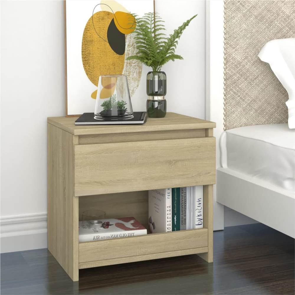 

Bedside Cabinet Sonoma Oak 40x30x39 cm Chipboard