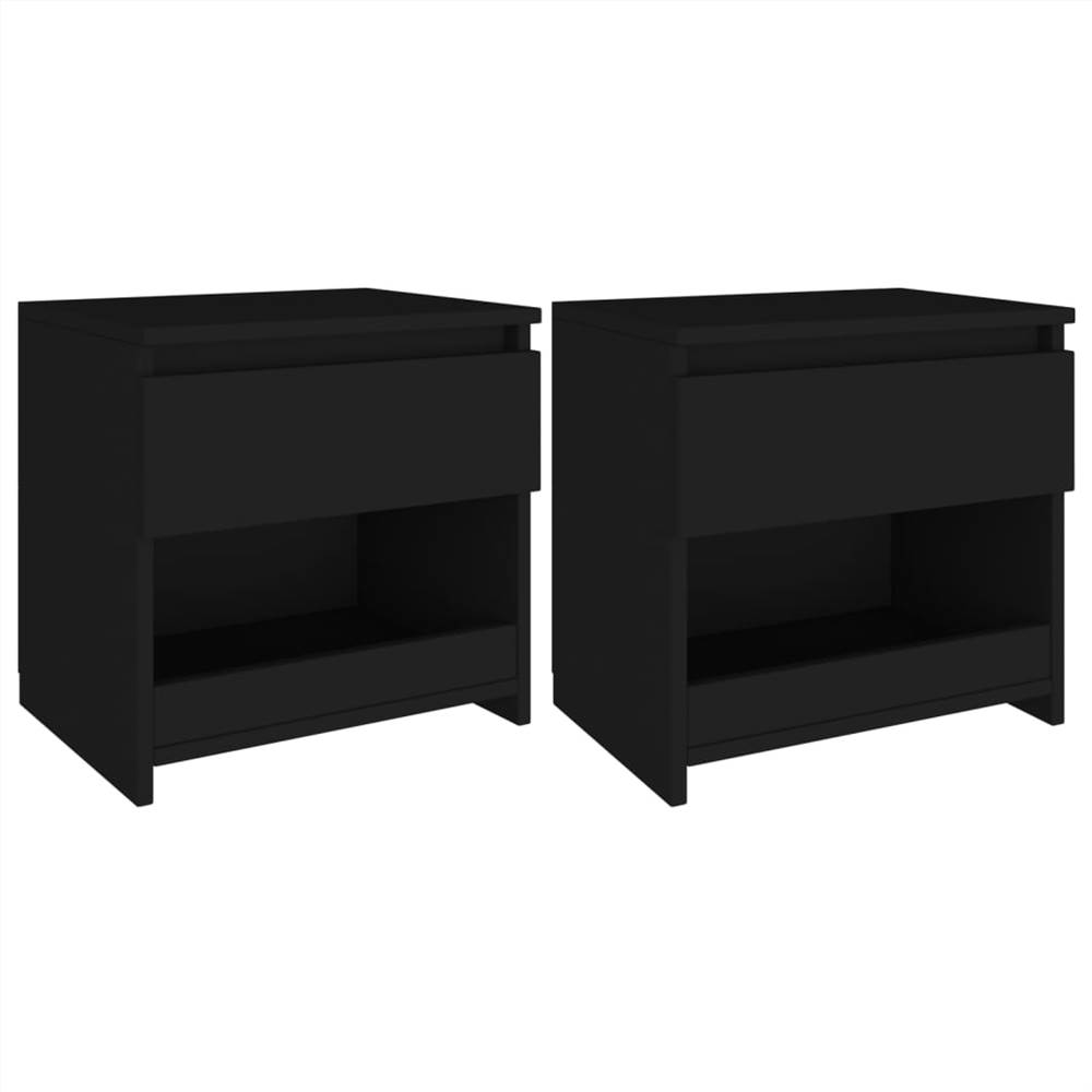 

Bedside Cabinets 2 pcs Black 40x30x39 cm Chipboard