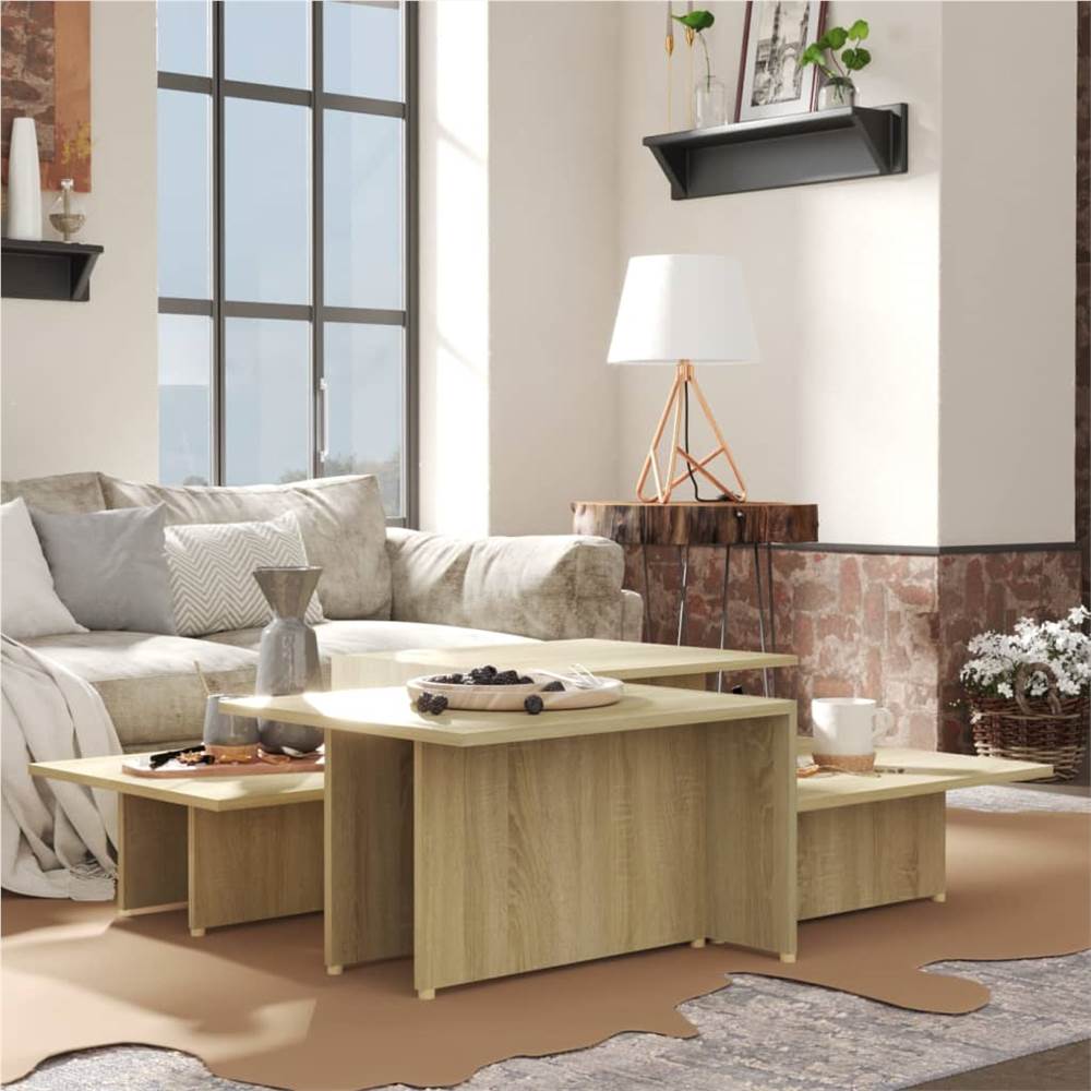 

Coffee Tables 2 pcs Sonoma Oak 111.5x50x33 cm Chipboard