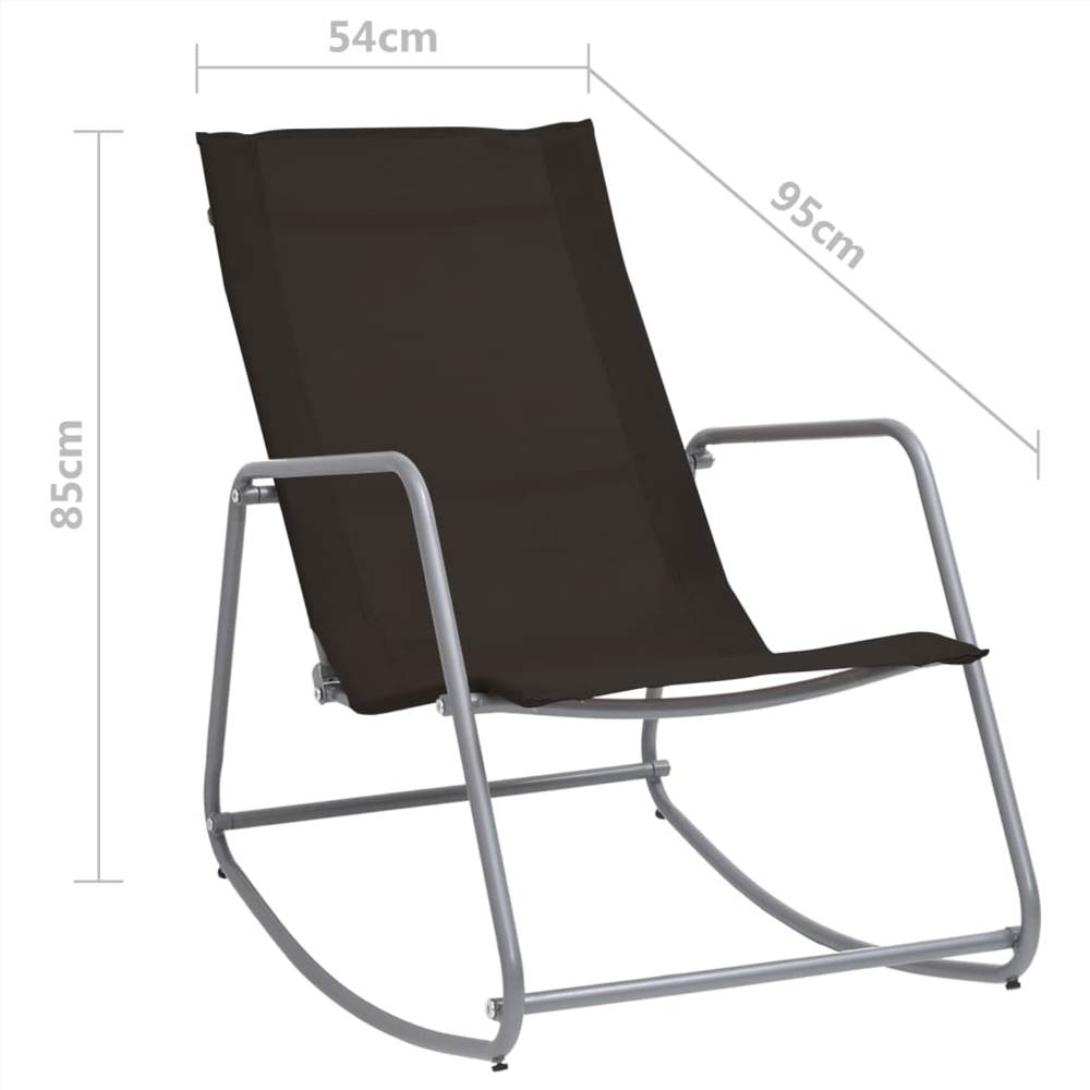 Garden Swing Chair Black 95x54x85 cm Textilene