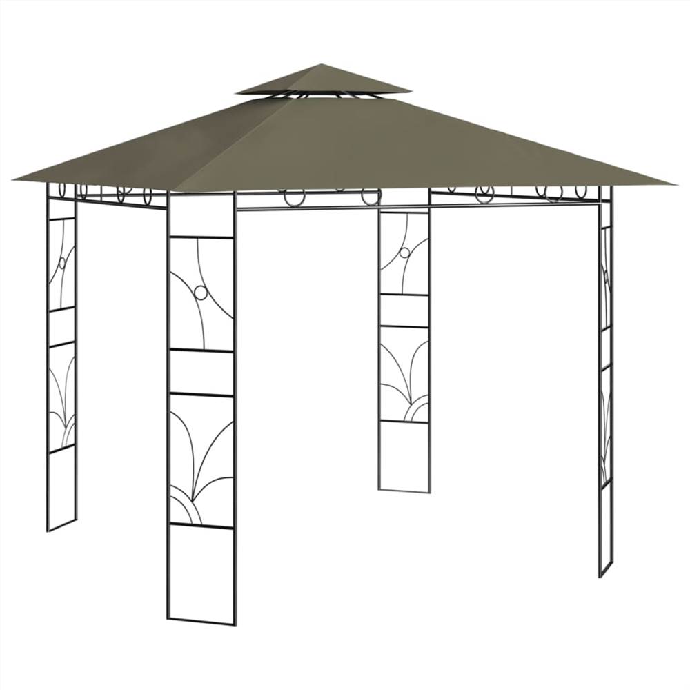 

Gazebo 3x3x2.7 m Taupe 160 g/m²