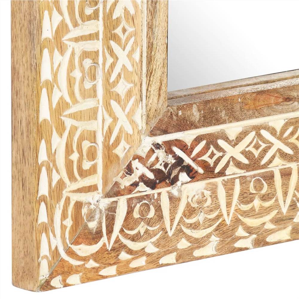 HandCarved Mirror 110x50x11 cm Solid Mango Wood