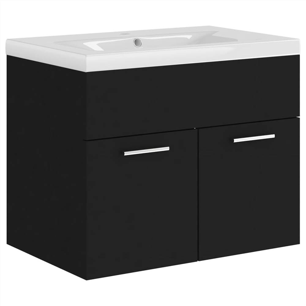 Sink with Builtin Basin Black Chipboard