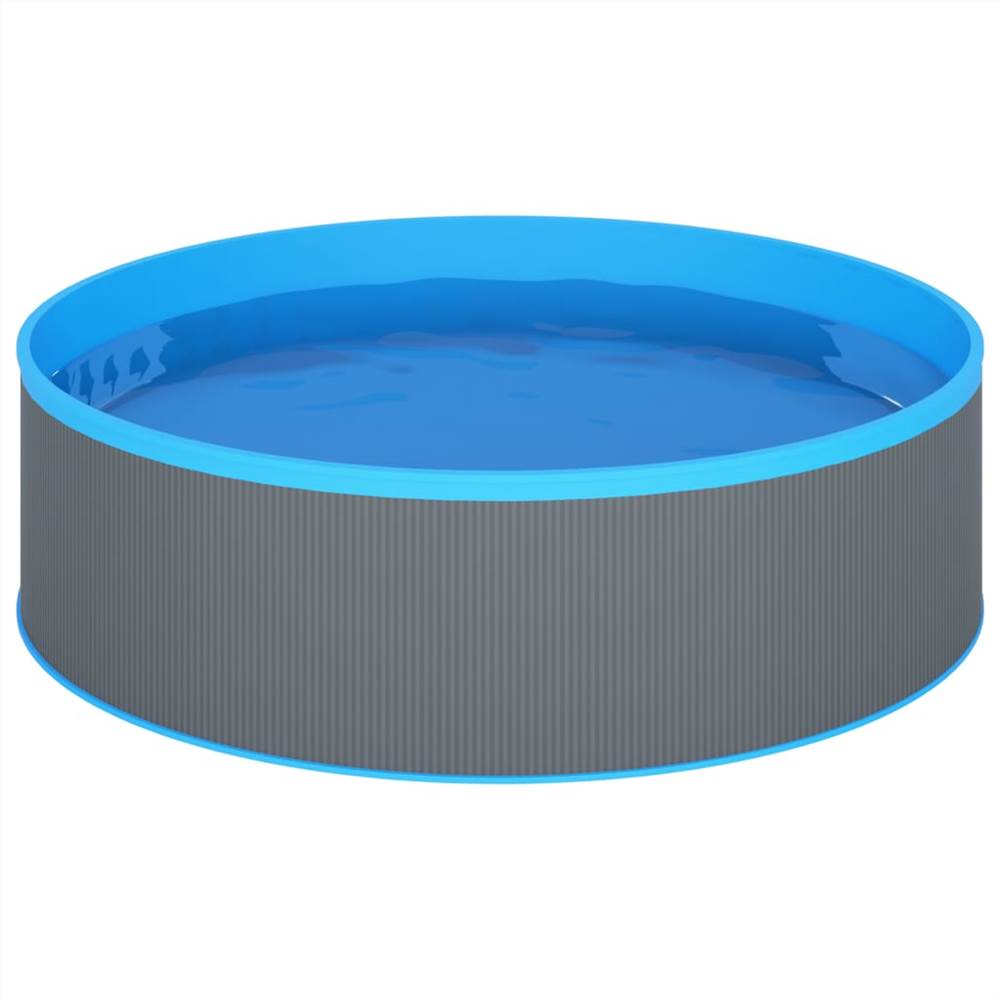 Splasher Pool with Hanging Skimmer and Pump 350x90 cm Grey