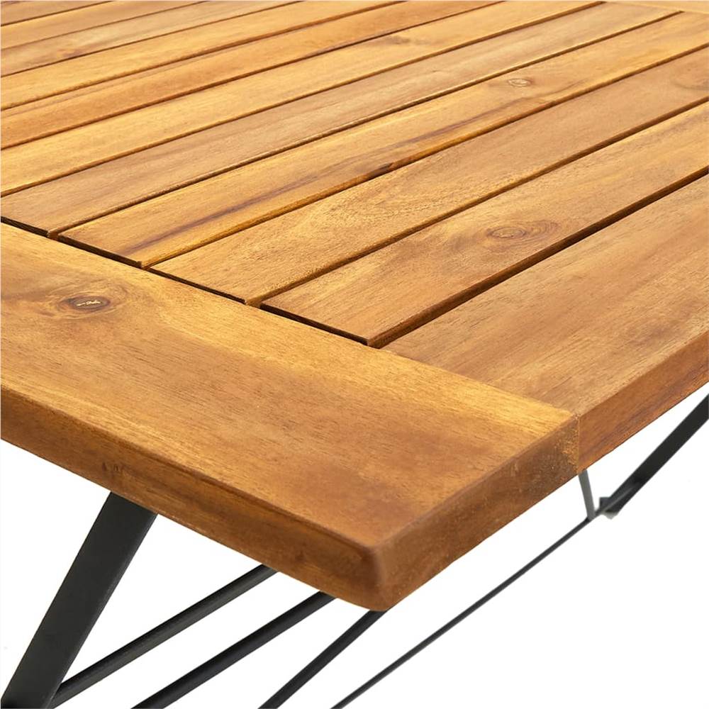 Folding Garden Table 120x70x74 cm Solid Acacia Wood