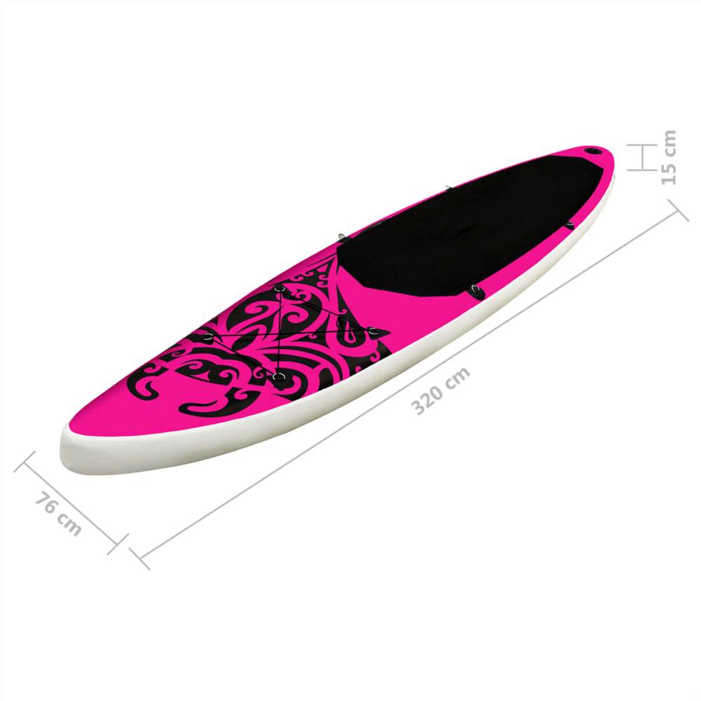 Inflatable Stand Up Paddleboard Set 320x76x15 cm Pink