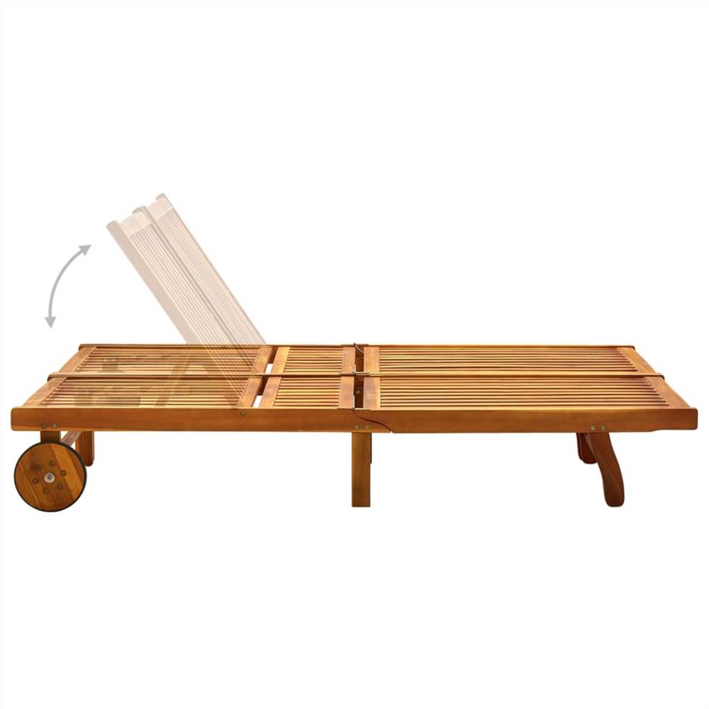 Sun Loungers 2 pcs Solid Acacia Wood