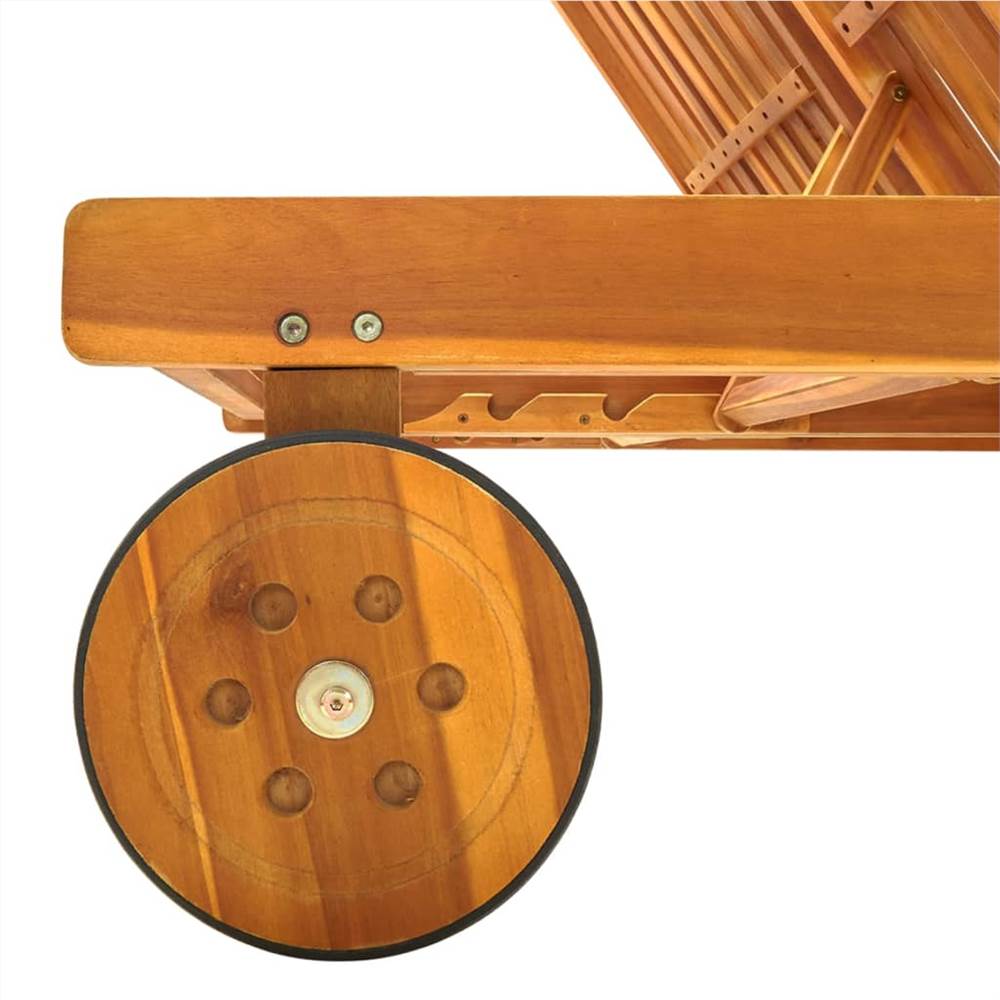 Sun Loungers 2 pcs Solid Acacia Wood