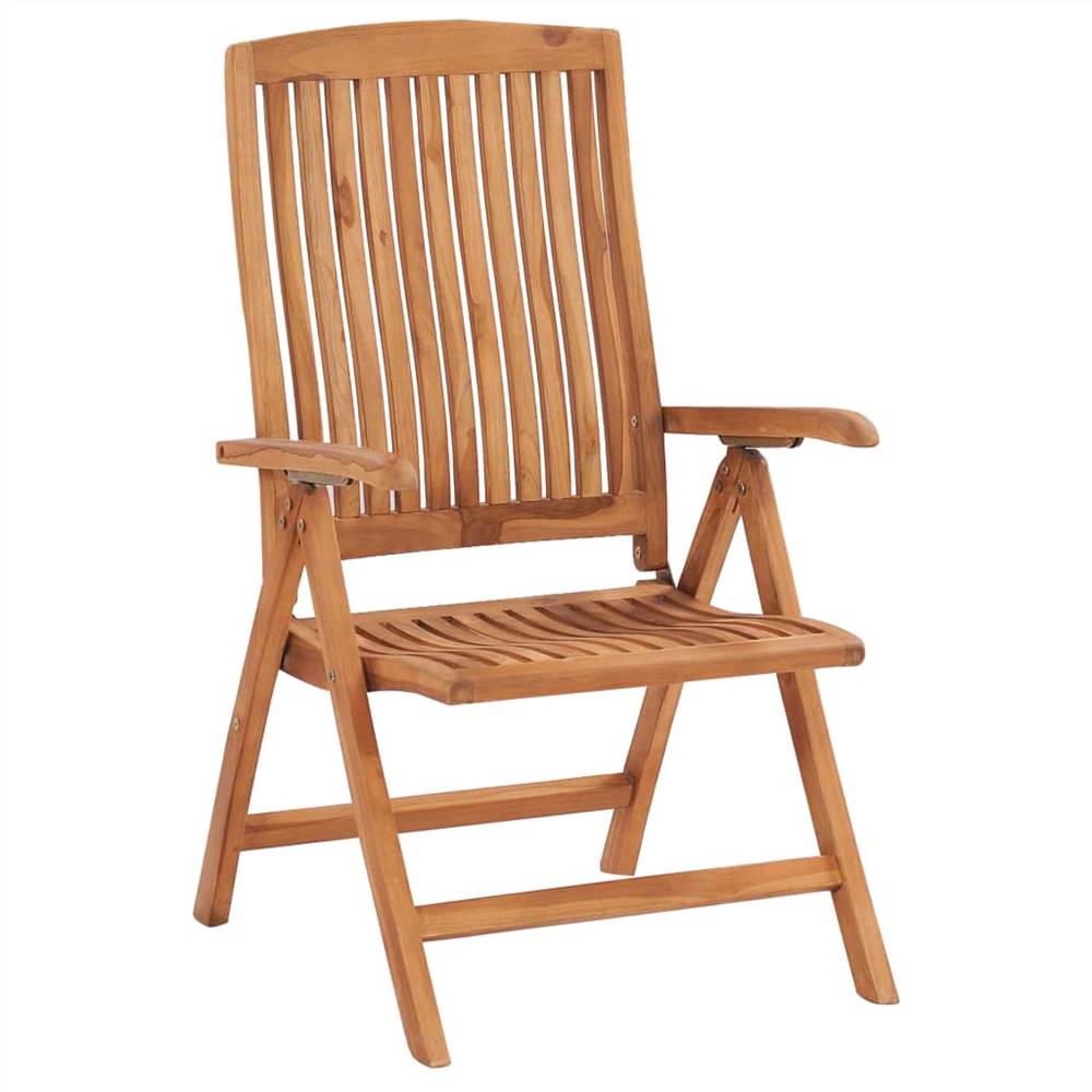Reclining Garden Chairs 8 pcs Solid Teak Wood