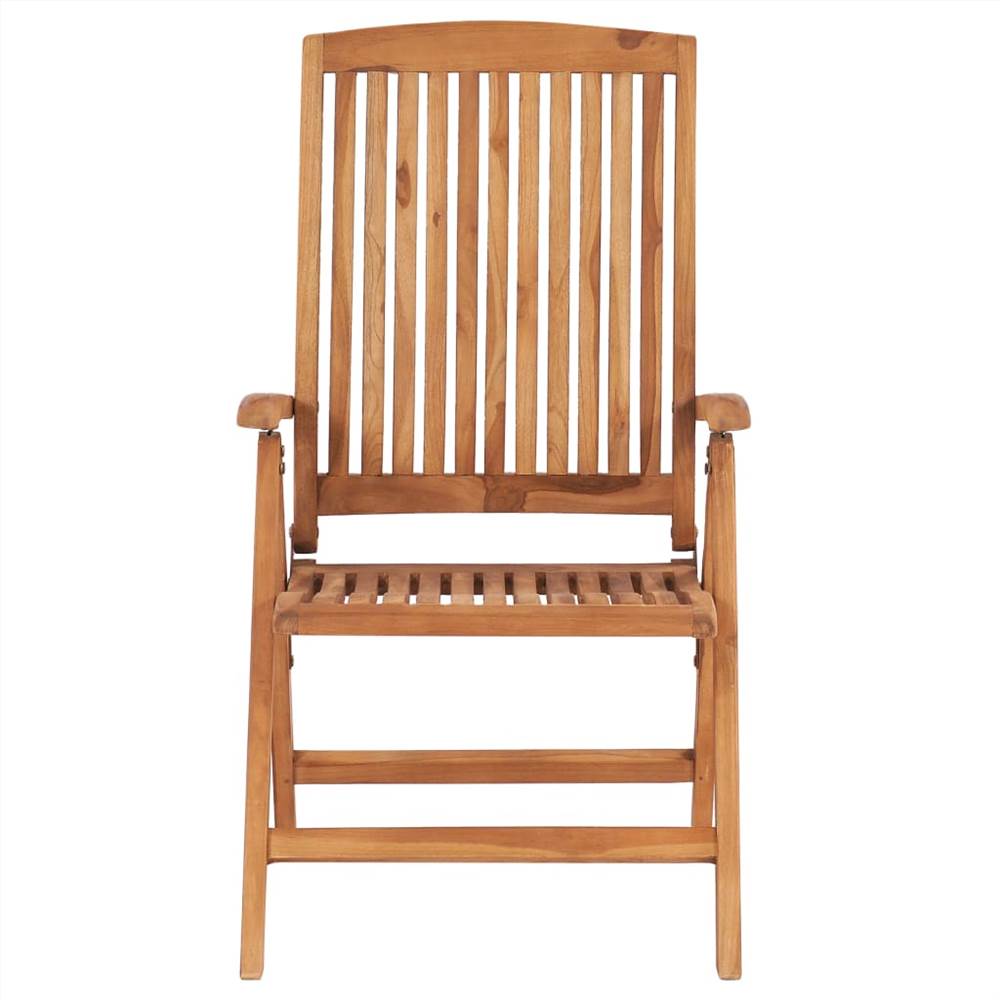 Reclining Garden Chairs 8 pcs Solid Teak Wood