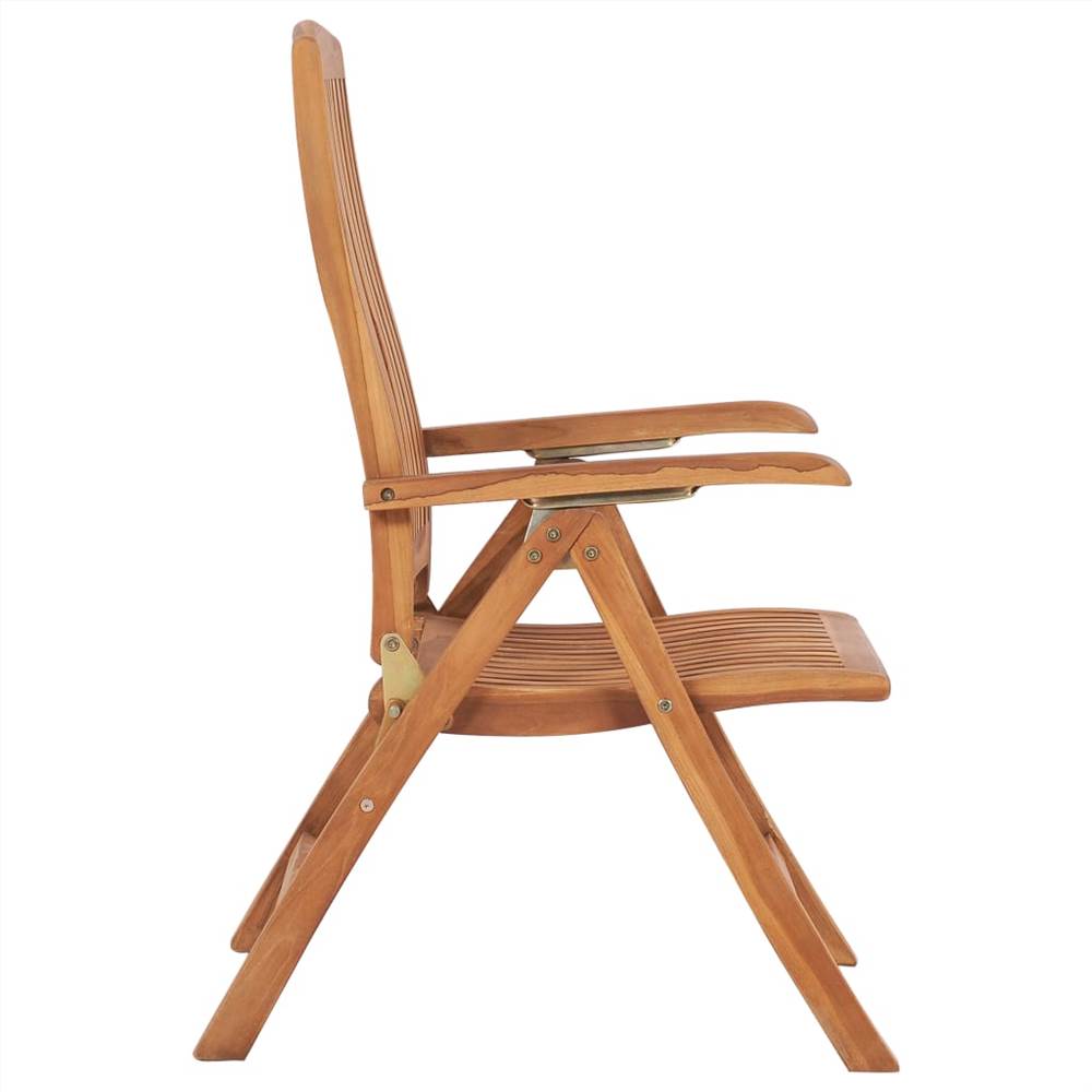 Reclining Garden Chairs 8 pcs Solid Teak Wood