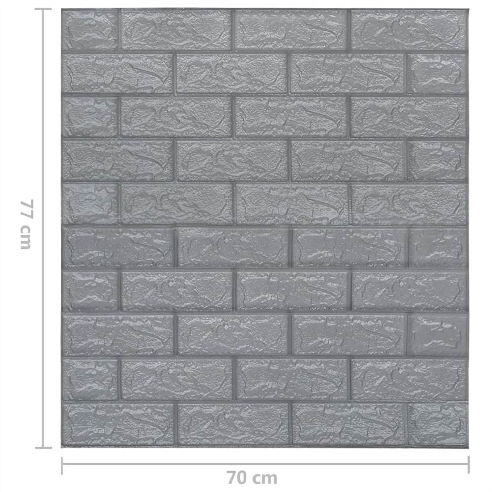 3D Wallpaper Bricks Self-adhesive 40 pcs Anthracite