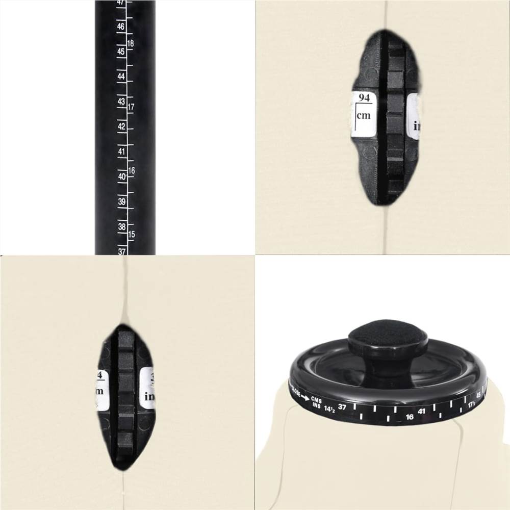 Adjustable Dress Form Male Cream Size 37-45