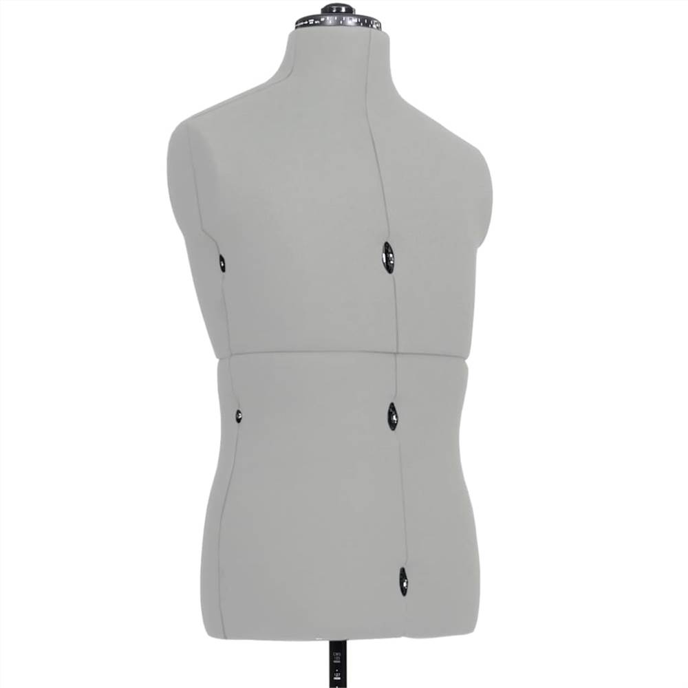 Adjustable Dress Form Male Grey Size 3745