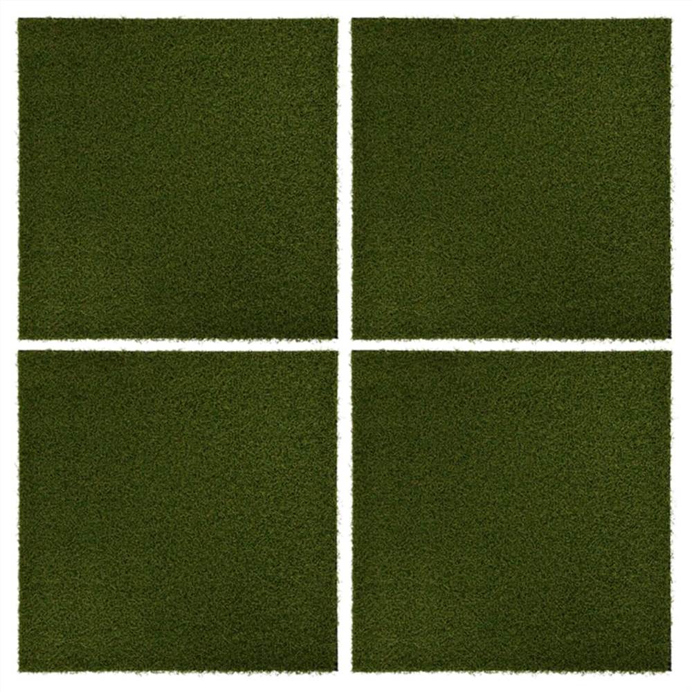 Piastrelle per erba artificiale 4 pezzi 50x50x2.5 cm Gomma