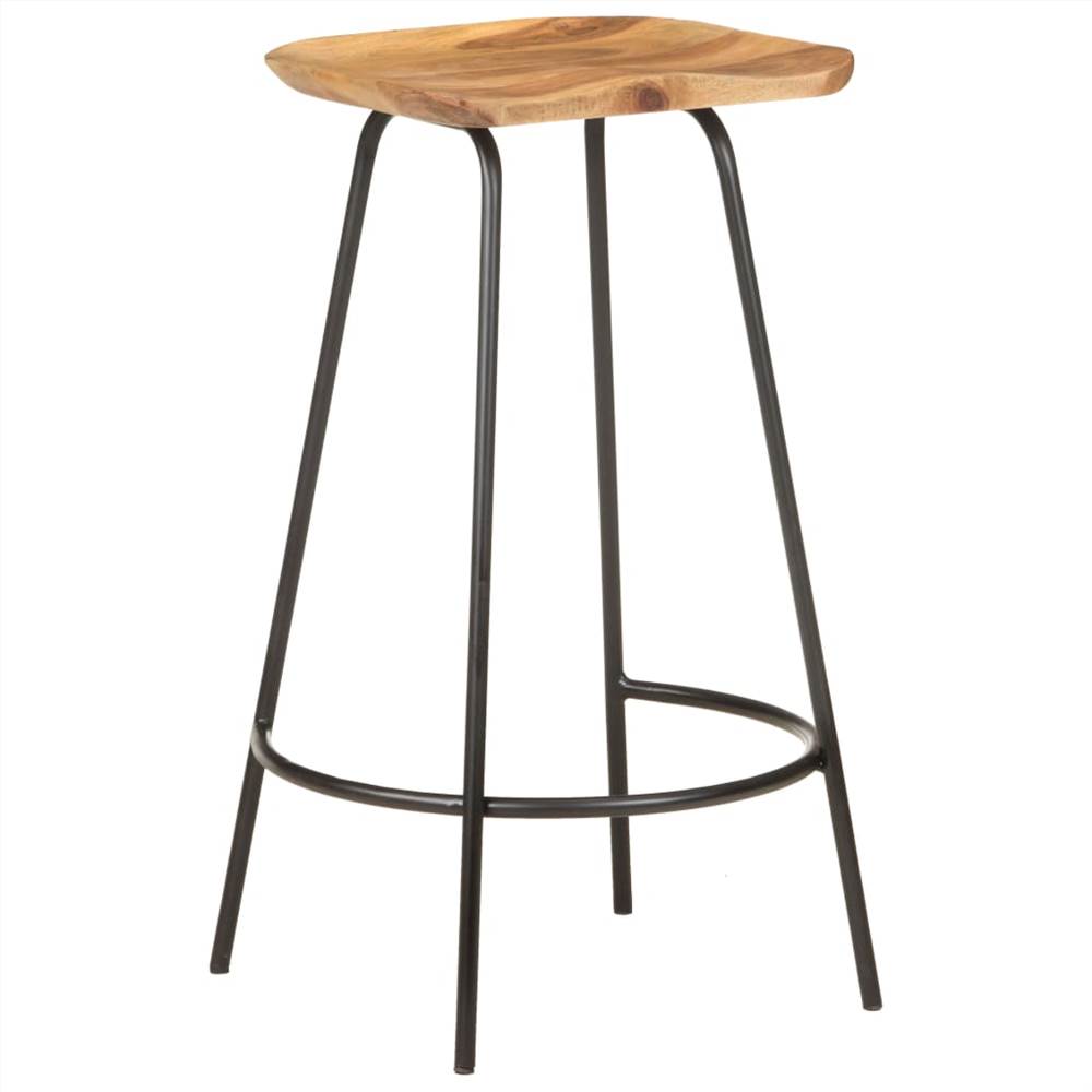 Bar Stools 2 pcs Solid Acacia Wood