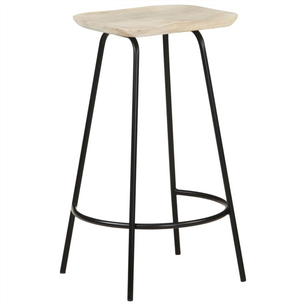 Bar Stools 4 pcs Solid Mango Wood