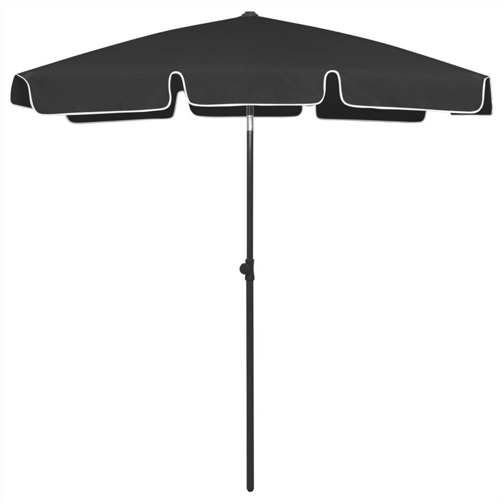 

Beach Umbrella Black 180x120 cm