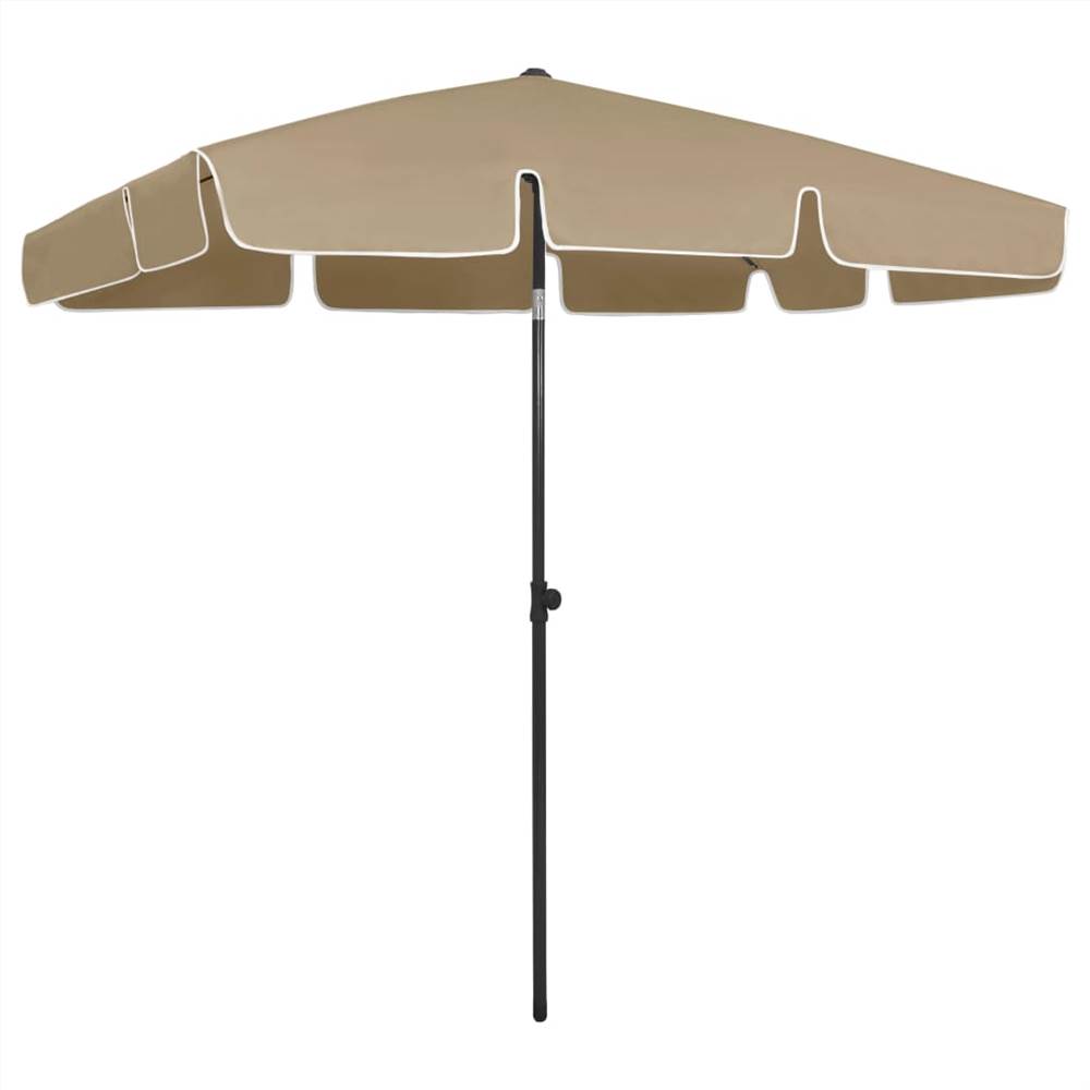 

Beach Umbrella Taupe 200x125 cm