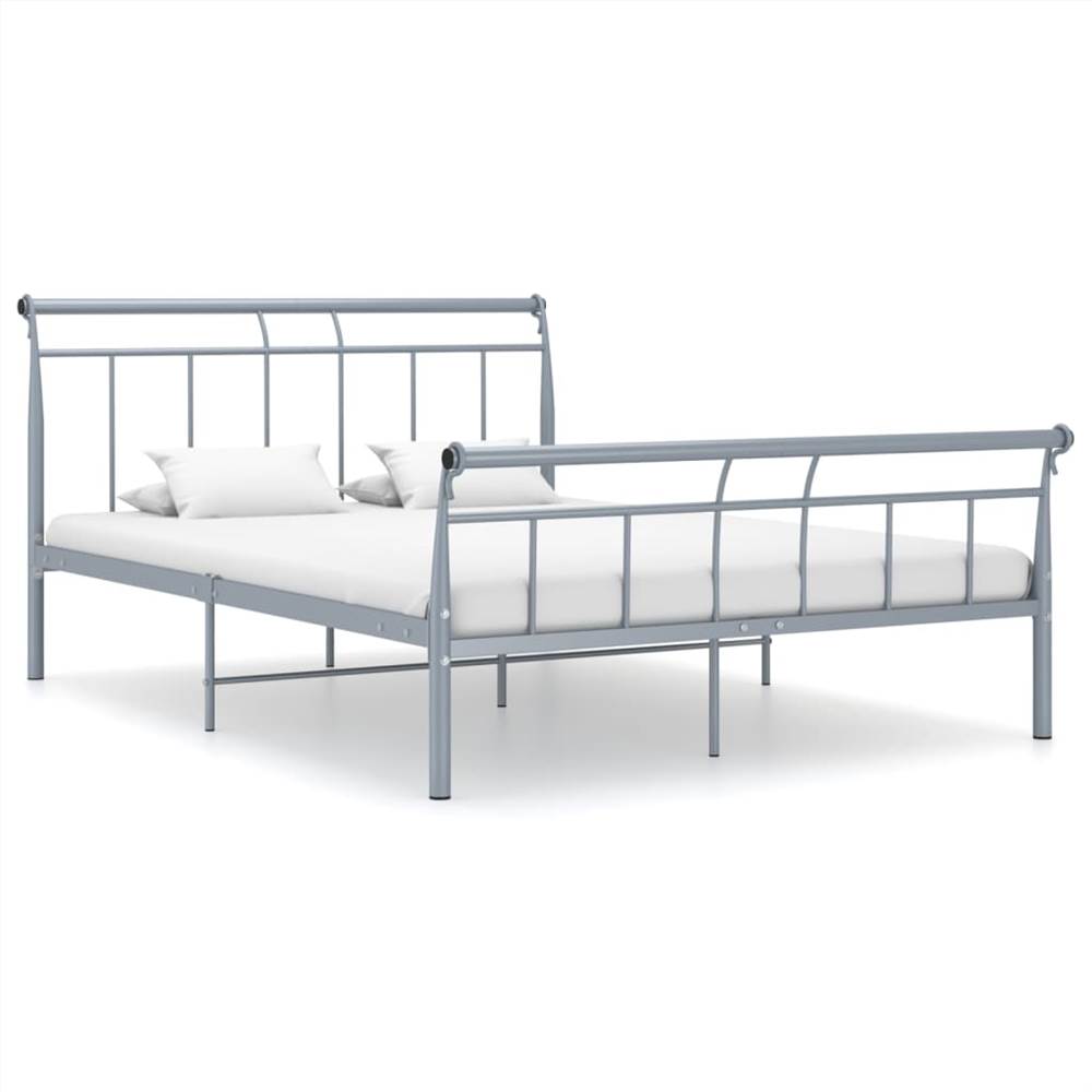 

Bed Frame Grey Metal 140x200 cm