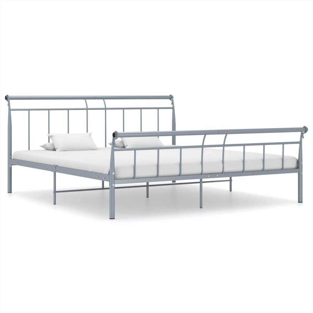 

Bed Frame Grey Metal 160x200 cm