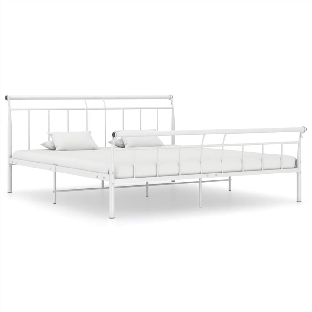 

Bed Frame White Metal 180x200 cm