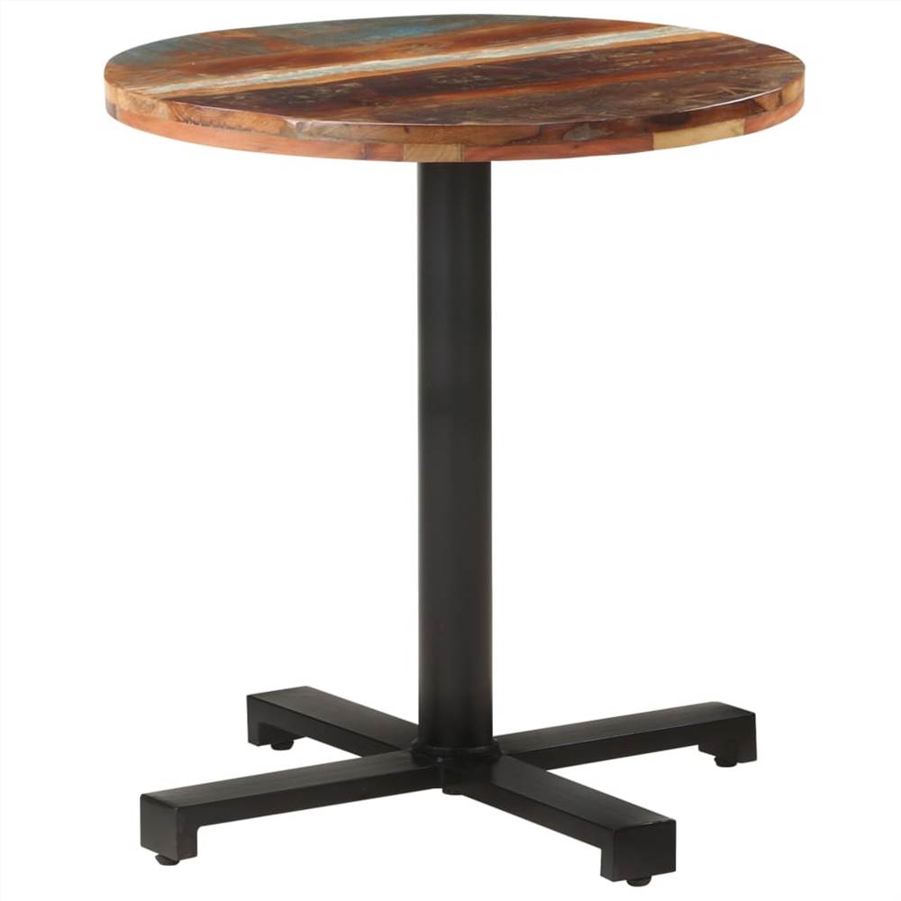 Bistro Table Round Ø70x75 cm Solid Reclaimed Wood