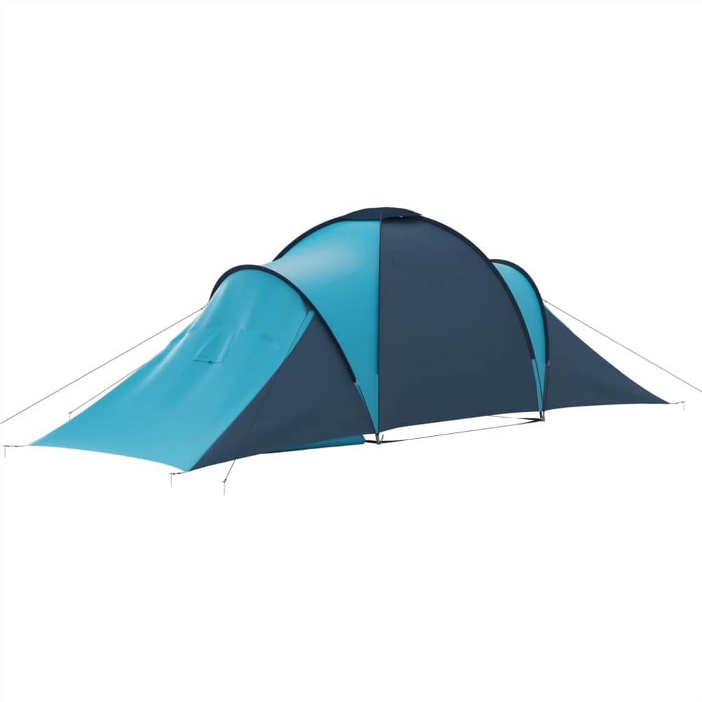 Camping Tent 6 Persons Blue and Light Blue